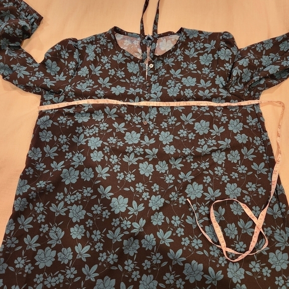 Draper James shift dress Women's size Large black and green floral - Picture 8 of 13